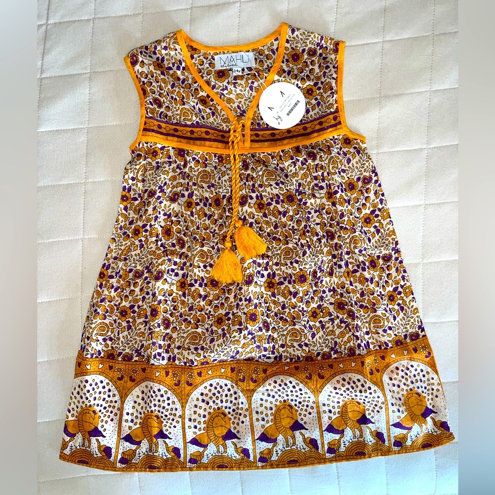 Mahli the label toddler girls sheer lightweight beach swim cover up dress 3-4 yr